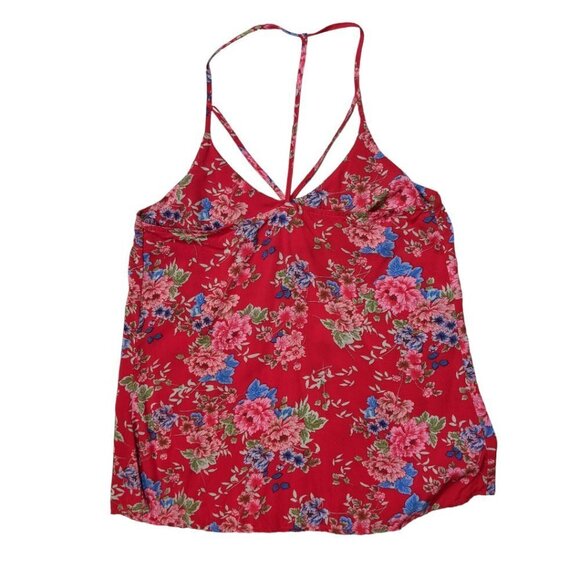 NO BOUNDARIES Floral Tank Top Red Size Small Junior - Picture 1 of 9